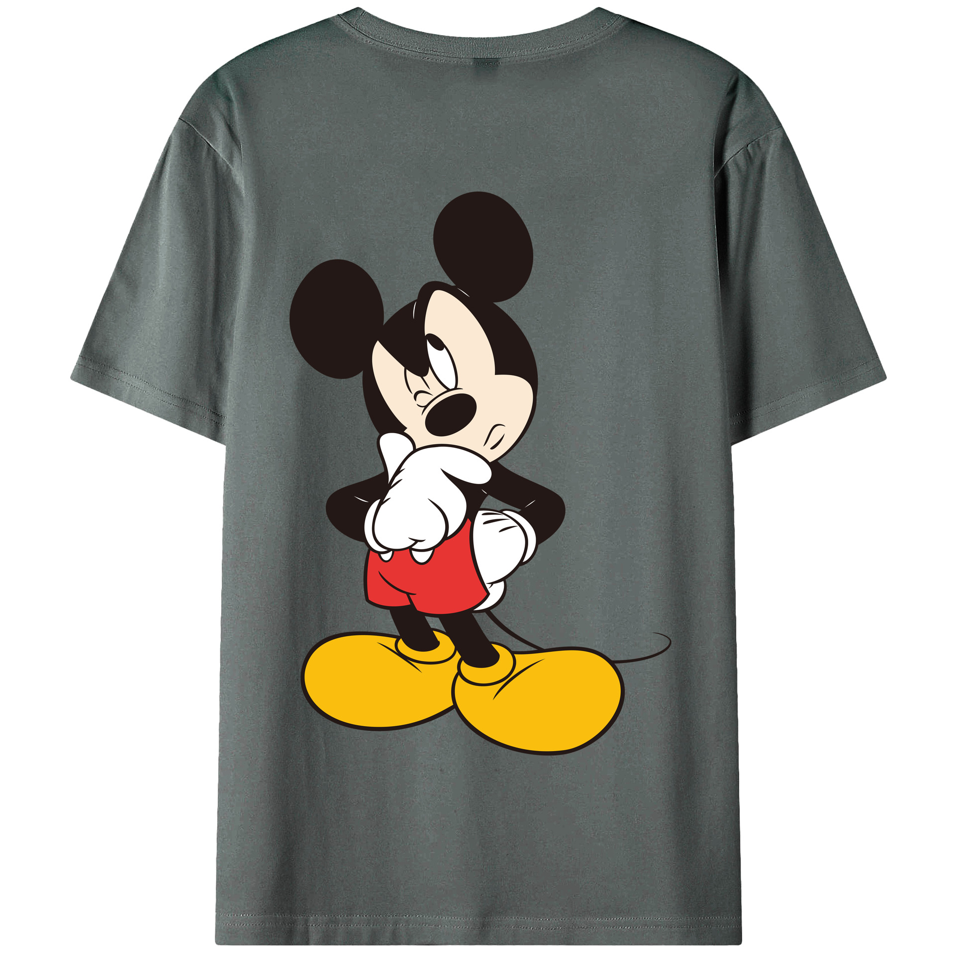（画像用） ミッキーマウス Mickey Mouse 綿100％半袖Tシャツ（背面プリント）
